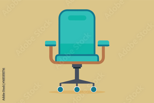 Comfortable office chair design in a minimalistic style against a light background