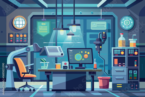 High-tech laboratory with modern equipment for scientific research and experimentation