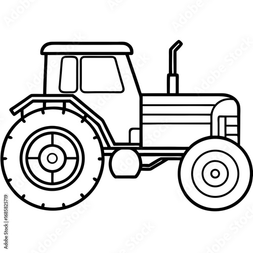 tractor on white background