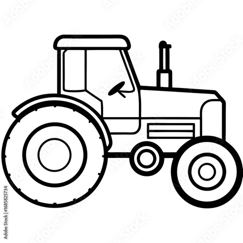 tractor isolated on white background