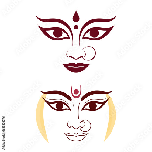 Elegant vector illustration of a woman wearing a carnival mask with a stylish black silhouette and glamourous makeup