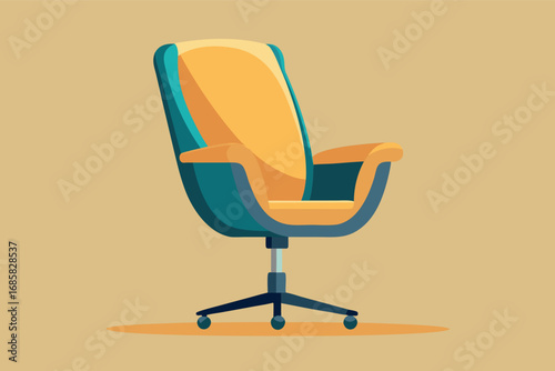 Modern office chair design in vibrant colors for comfortable seating