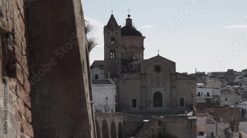 Scenic view of Chiesa dei Santi Pietro e Paolo in historic town of Pisticci