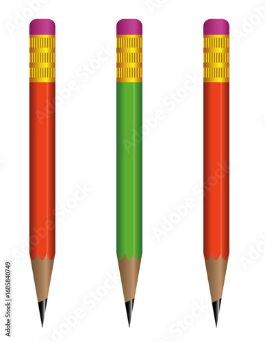 set of colored pencils