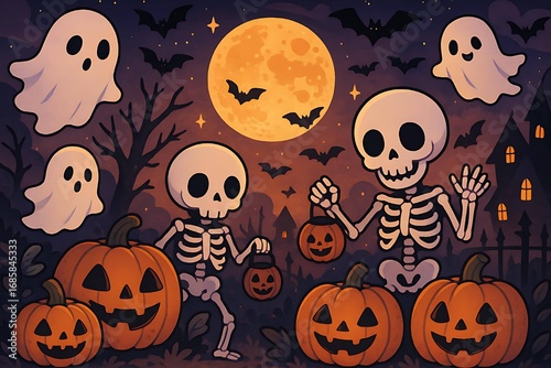 cartoon halloween backround 