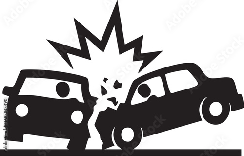Car Crash Illustration Accident Vehicle Collision Vector