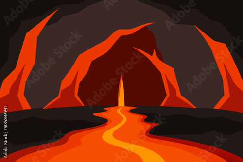 Silhouette of a man in a dynamic yoga pose surrounded by a warm, abstract blaze of orange and red flames