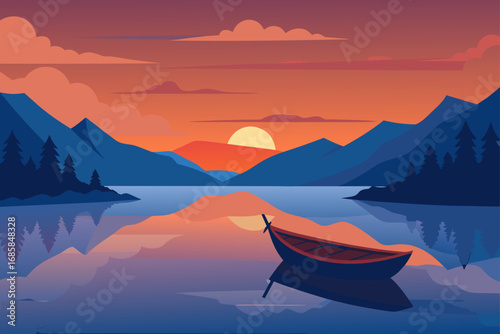 Golden sunsets and sunrises cast a warm glow over mountain landscapes and their serene reflections in the water
