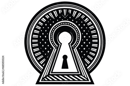 keyhole icon vector