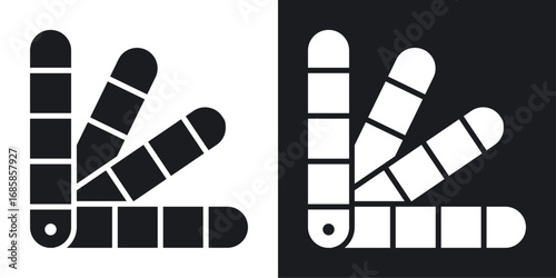 Swatches icons vectors in solid black and white style