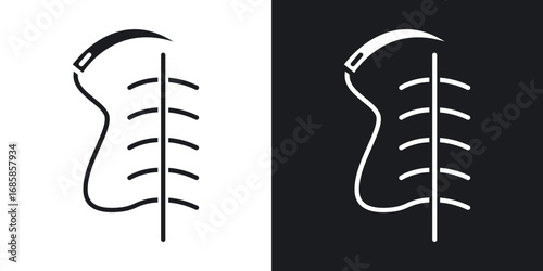 Suture icons vectors in solid black and white style