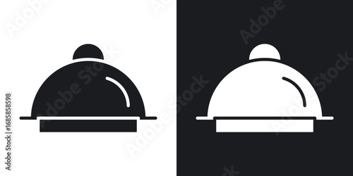 Platter icons vectors in solid black and white style
