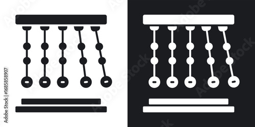 Momentum icons vectors in solid black and white style