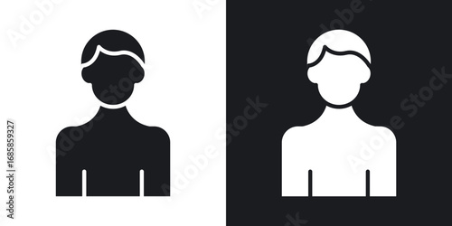 Individual icons vectors in solid black and white style