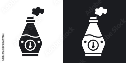 Humidifier icons vectors in solid black and white style