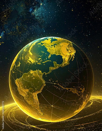 Golden Earth in cosmic space