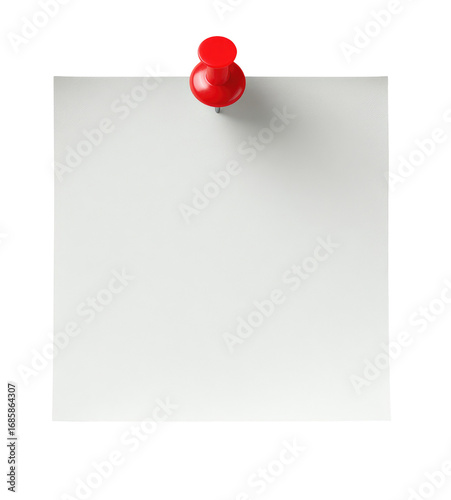 A blank white sticky note with a red pushpin (1)