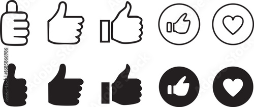 Social Media Reaction Buttons Icons, Emoji & UI Design
