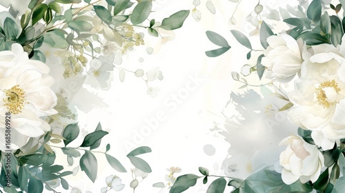 illustration of flowers and leaves