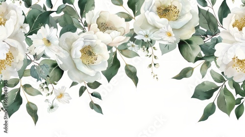 illustration of flowers and leaves