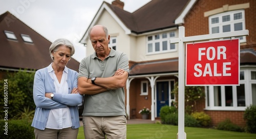 Senior couple selling their big house, bad times with the economy