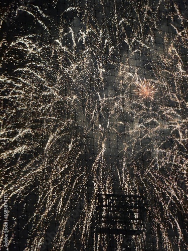 fireworks exploding into the night sky 