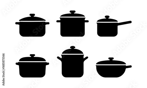 Silhouette kitchen cookware set: pots and pans collection for cooking enthusiasts