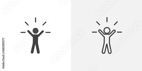 Joy icon set for ui designs on white background