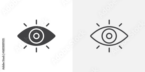 Impressions icon set for ui designs on white background