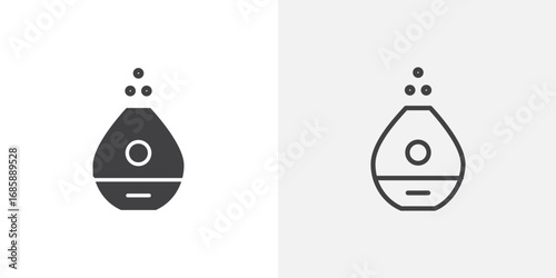 Humidifier icon set for ui designs on white background
