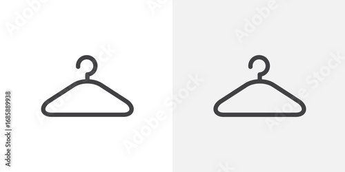 Clothes hanger icon set for ui designs on white background