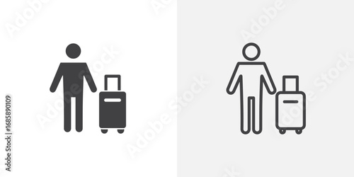 Guest icon set for ui designs on white background
