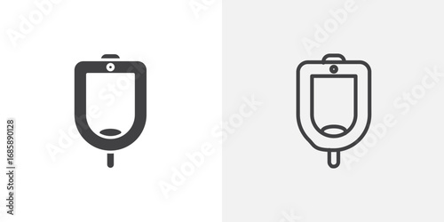 Urinal icon set for ui designs on white background