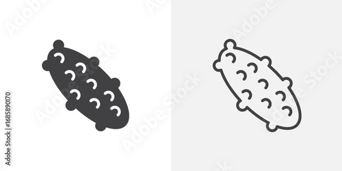 Sea cucumber icon set for ui designs on white background
