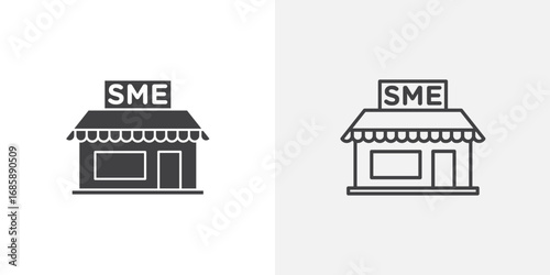 SME icon set for ui designs on white background