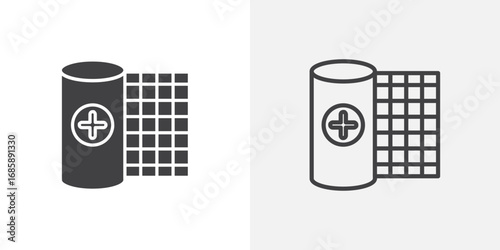 Gauze icon set for ui designs on white background