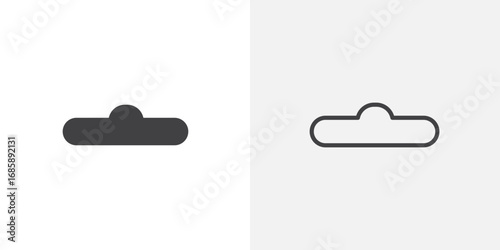 Euro hook icon set for ui designs on white background