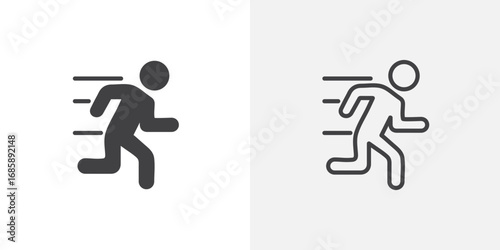 Escape icon set for ui designs on white background