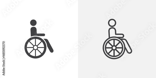 Disabled icon set for ui designs on white background