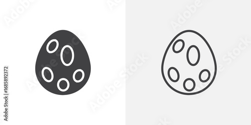 Dinosaur egg icon set for ui designs on white background