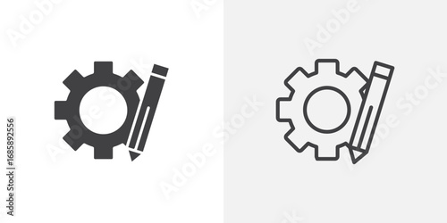 Customized icon set for ui designs on white background