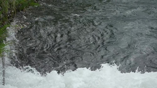 Flowing and splashing water material at 60 fps.