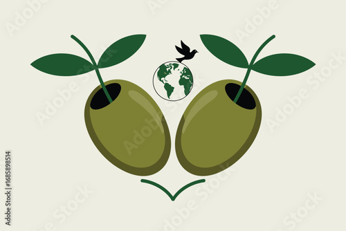 Olive branch peace world earth environment nature symbol hope harmony agriculture food