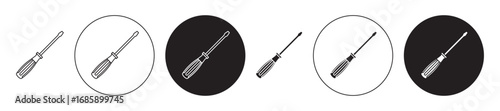 Screwdriver Icon collection for ui on white background