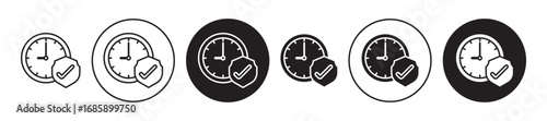 Save time Icon collection for ui on white background
