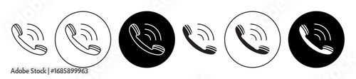 Phone call Icon collection for ui on white background