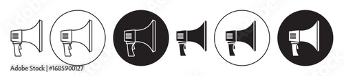 Megaphone Icon collection for ui on white background