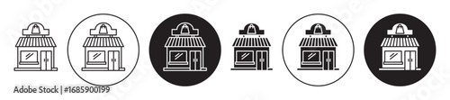 Local store Icon collection for ui on white background