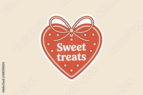 Sweet treats heart bow love valentine candy dessert bakery food cute holiday