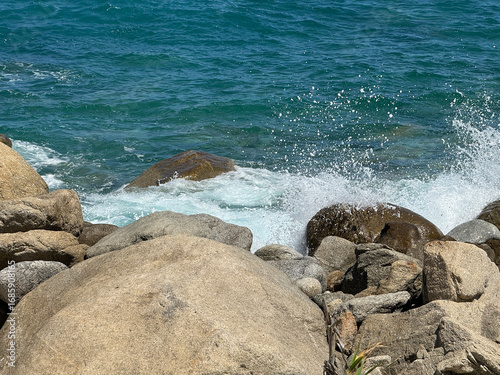 Wallpaper Mural Calabria, Italy, beach and surf among rocks, Mediterranean Torontodigital.ca